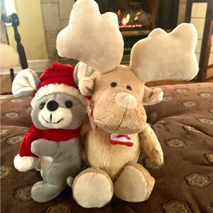 Kinder Surprise Plush Moose & Sears Exclusive 2001 Christmas
Mouse WISHKERS